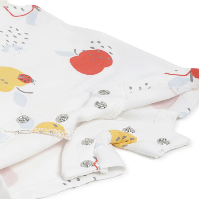 Infants Natural Printed T-shirt with Short Overalls image number 6
